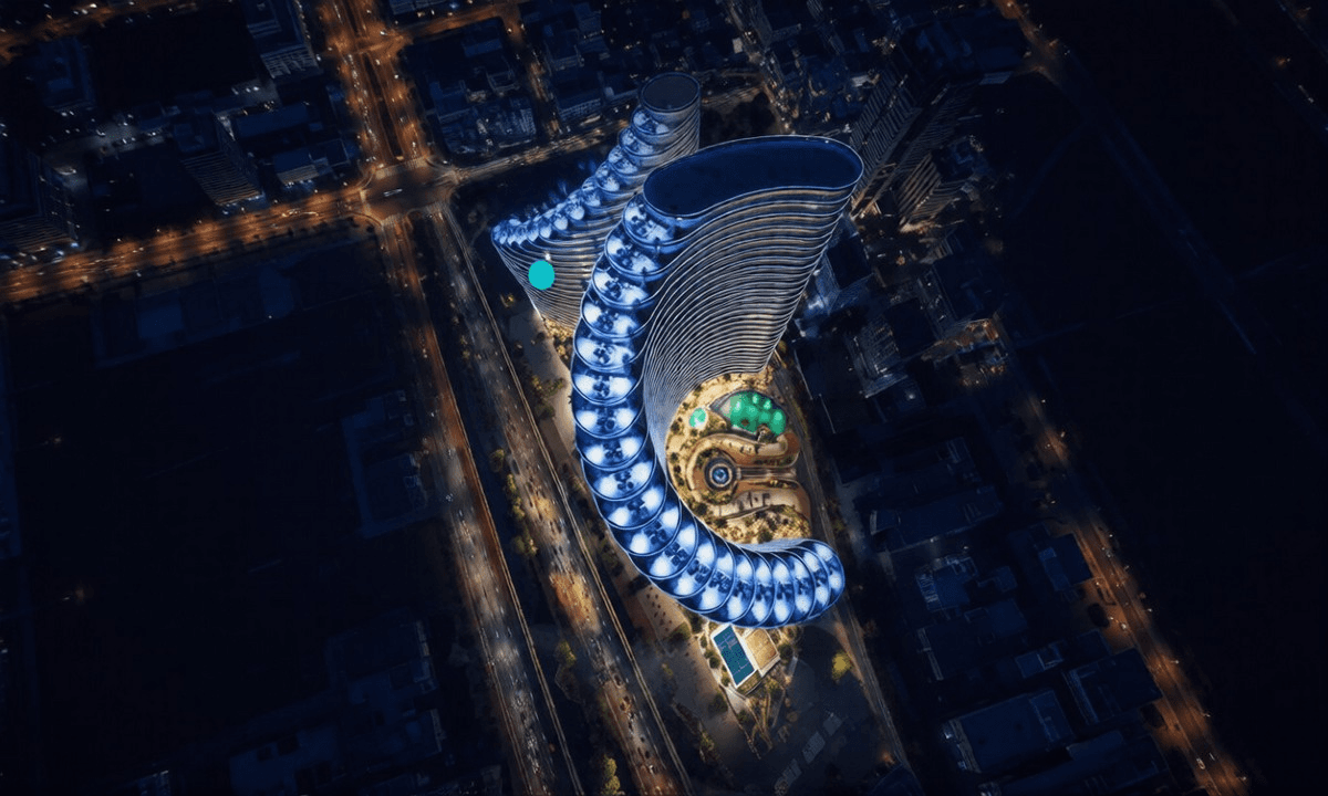Binghatti Skyflame aerial view