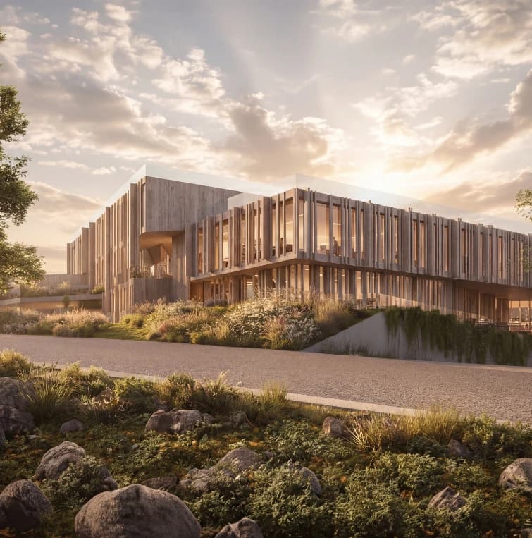 Mira Verde residences at golden hour