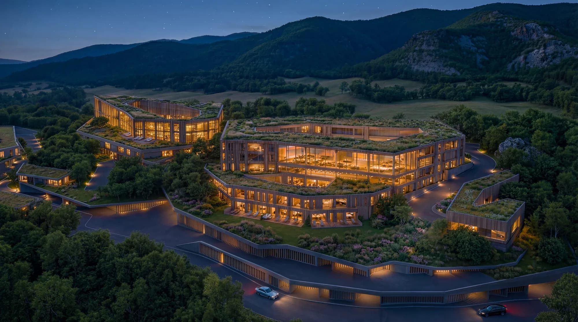 Trussardi Residences at Mira Verde at twilight